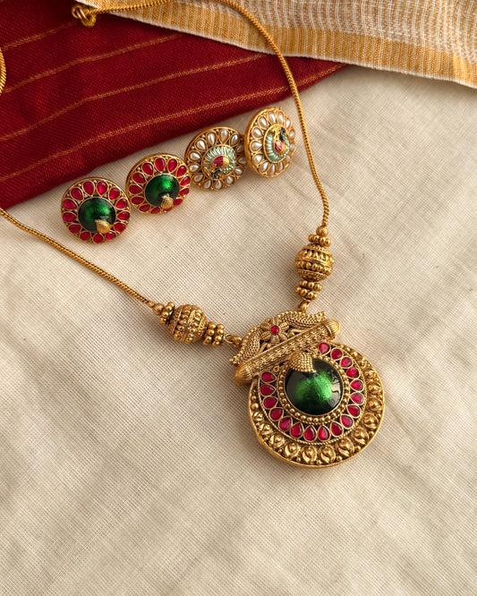 Double Sided Elegant Short Haaram/Necklace-AH010