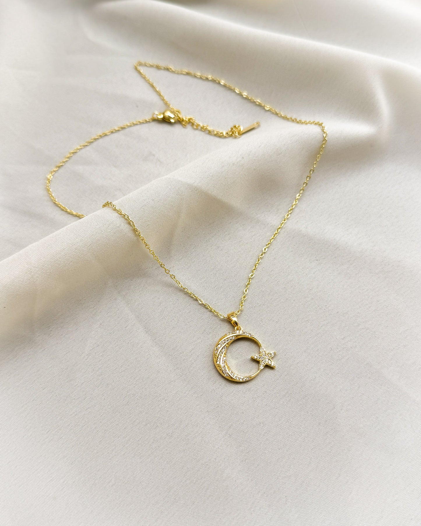 Anti-Tarnish Moon and The Star Necklace