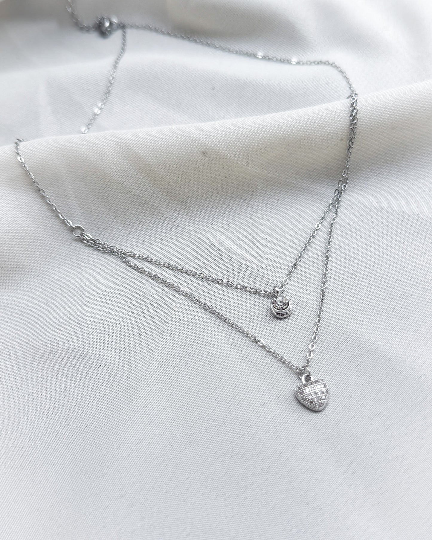 Anti-Tarnish Silver Heart Necklace