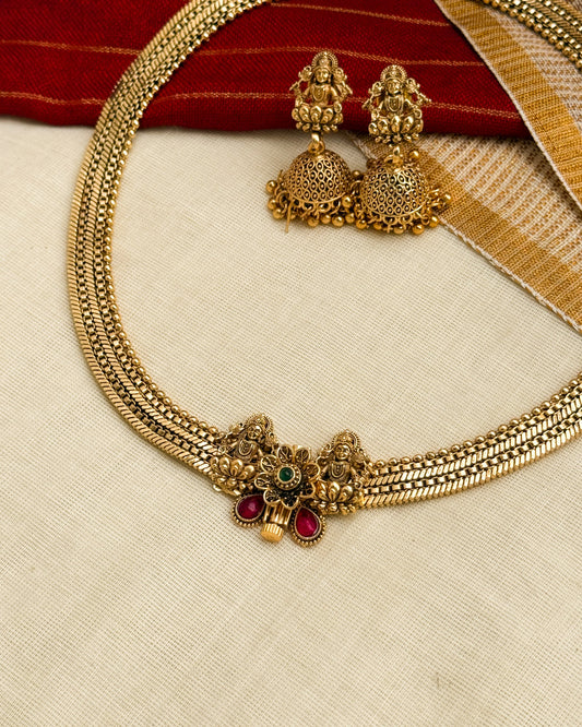 Statement Lakshmi Kasavu Necklace-AN031