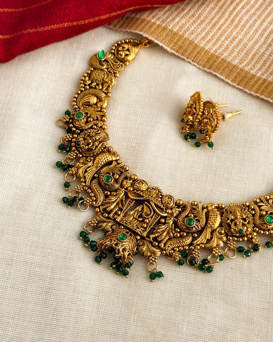 Mangalya Necklace-Emerald-AN052