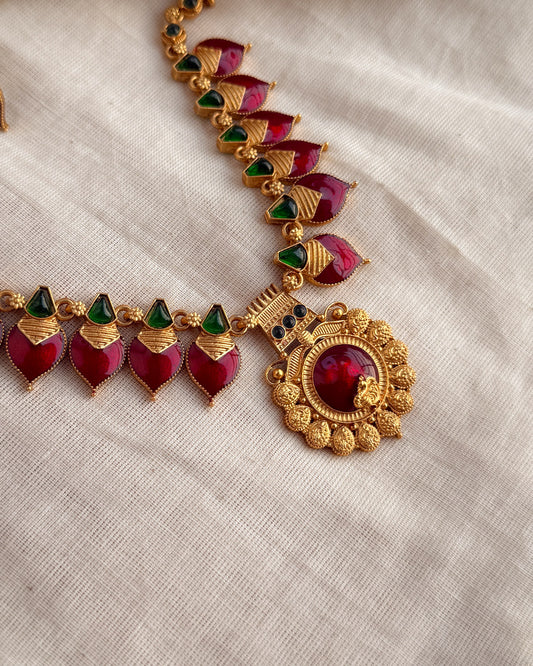 Red Palakka Necklace-AN009