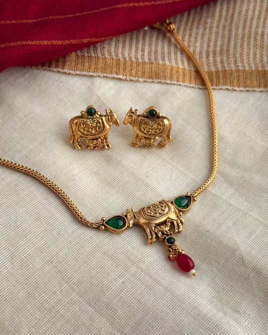 Kamadhenu Auspicious Choker-AN015