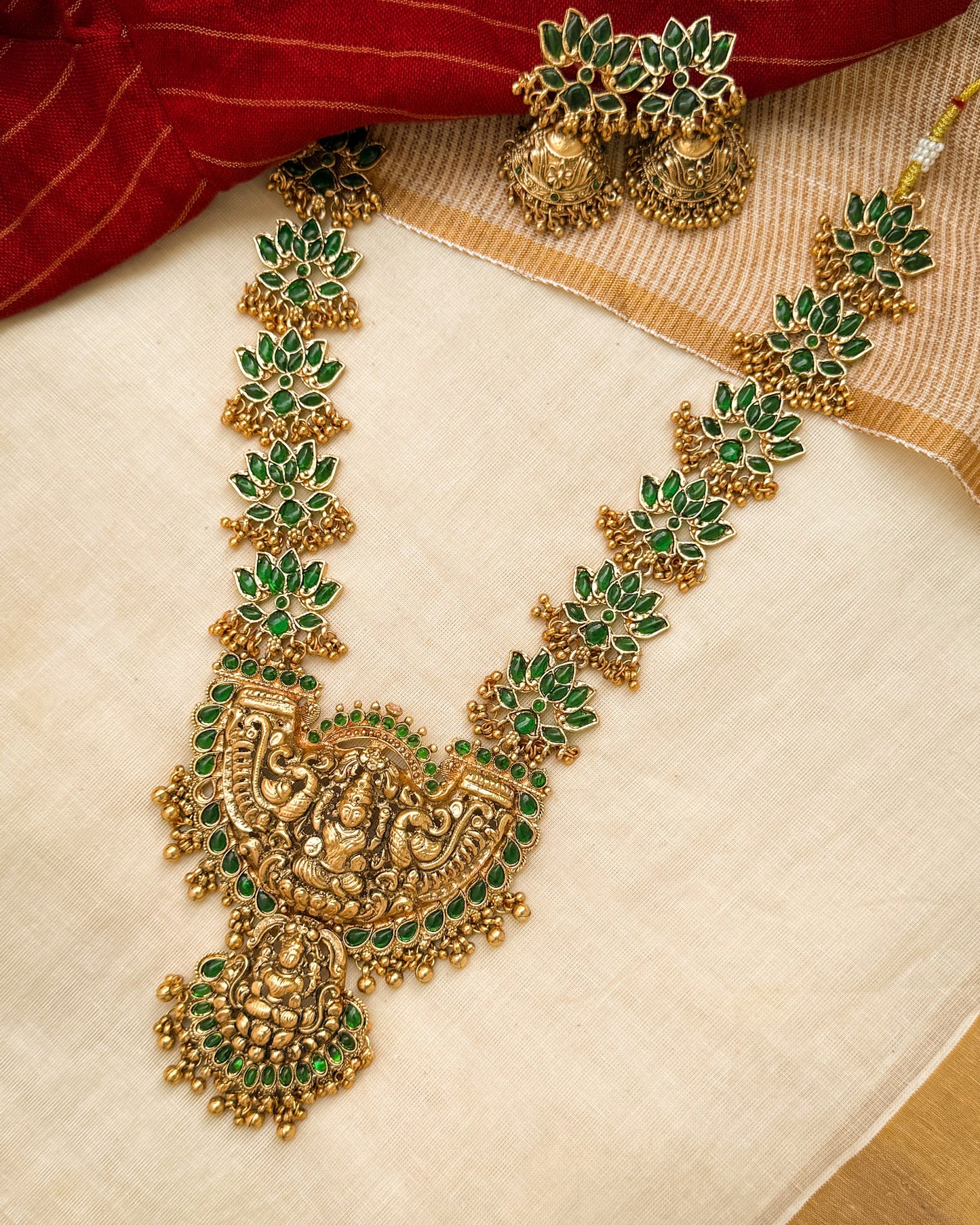 Lotus Long Haaram- Green