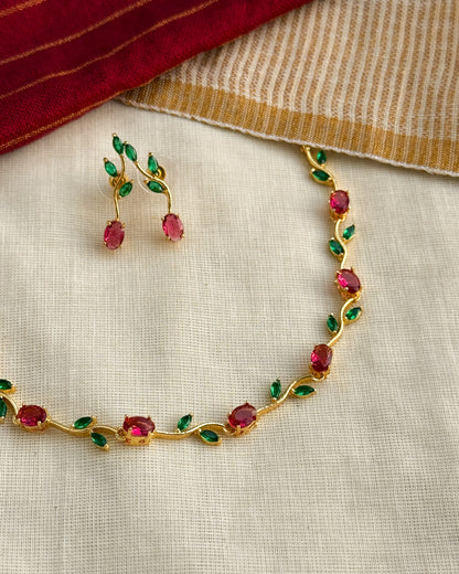 Beautiful Tulip Necklace-AN043