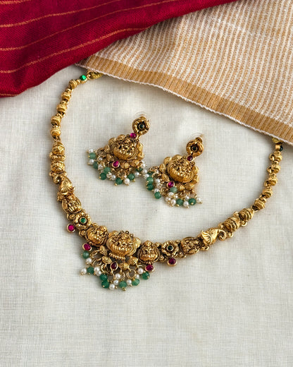 Simple Lakshmi Necklace-AN053