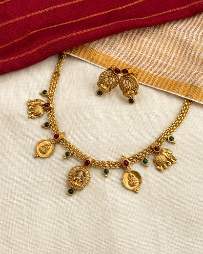 Elegant Coin Haathi Choker-AN075