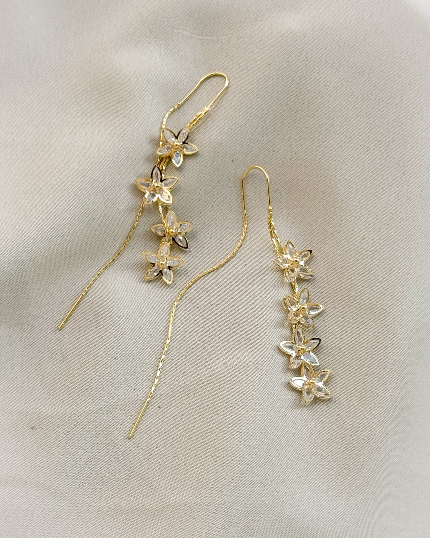 Anti-Tarnish Crystal Flower Earrings