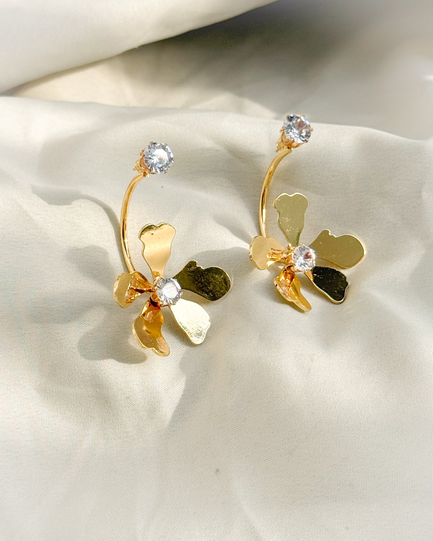 Anti-Tarnish Flower Earrings