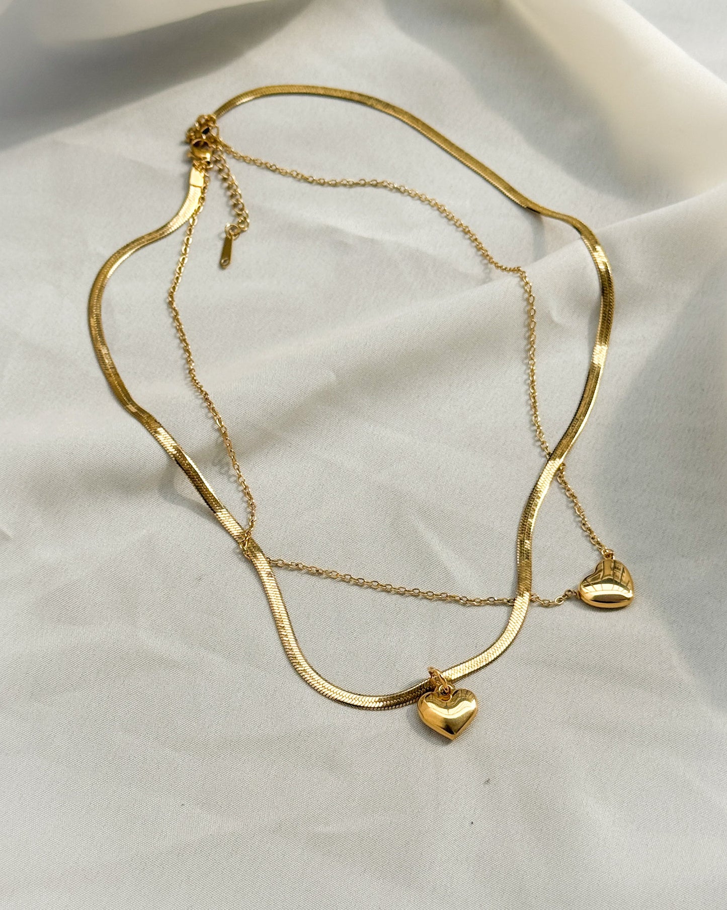 Anti-tarnish Heart Snake chain