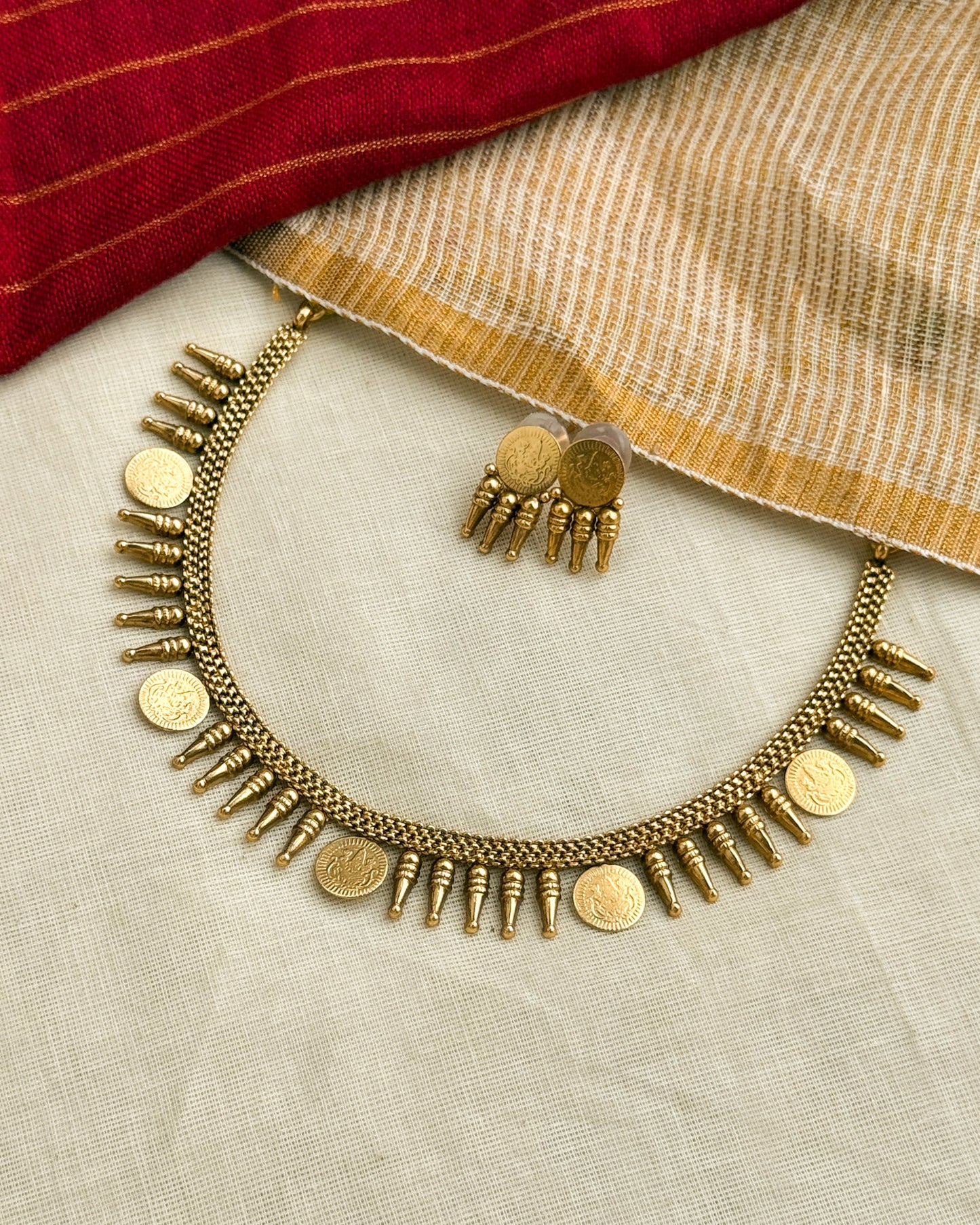 Coin-Mullamottu Necklace-AN062