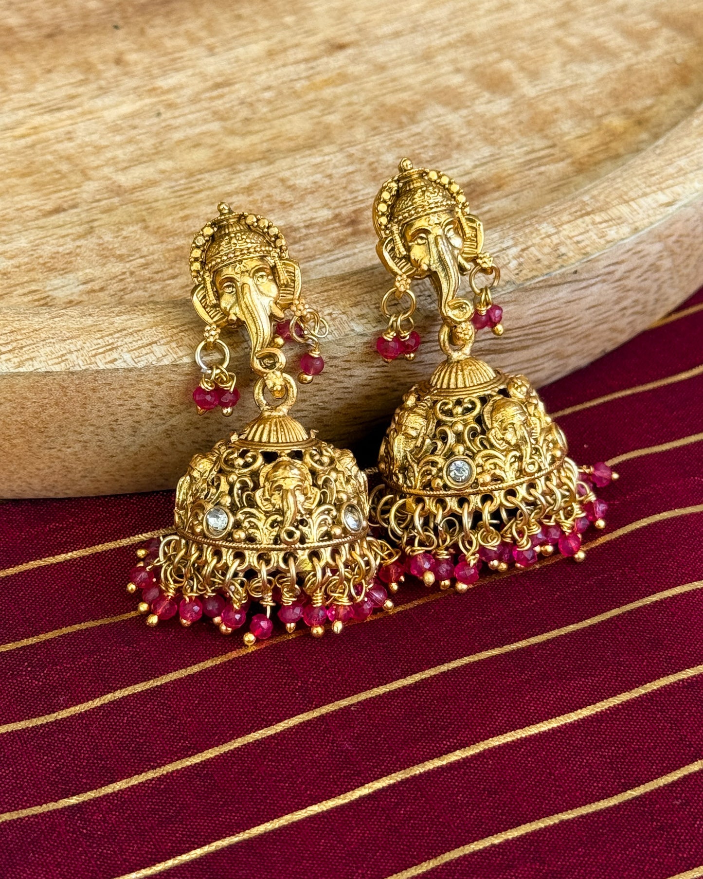 Ganapathy Jhumka Set- AE010