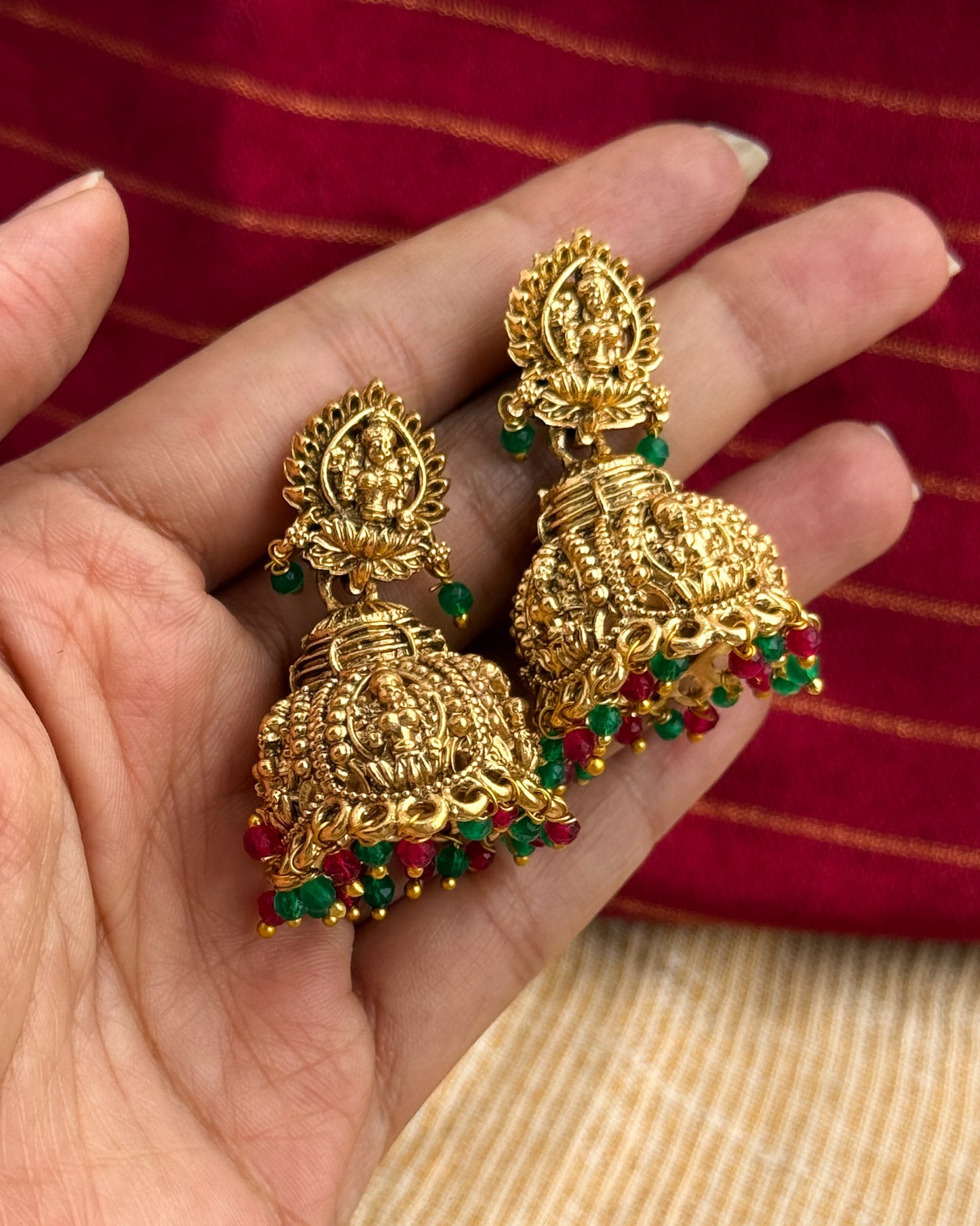 Lakshmi Temple Jhumka -AN013