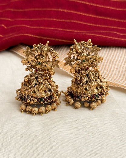 Royal Temple Jhumkas -AE009