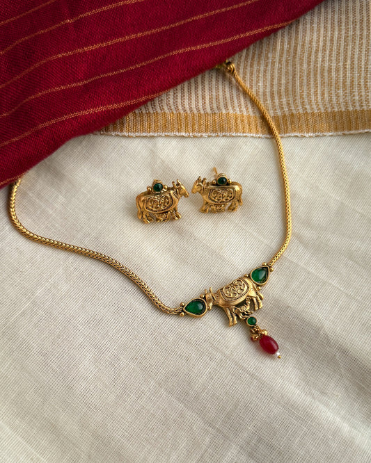 Kamadhenu Auspicious Choker-AN015