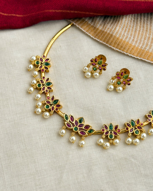 Premium Lotus Hasli Necklace-AN067
