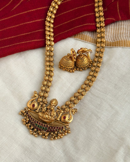 Beaded Lakshmi Long Haaram-AH008