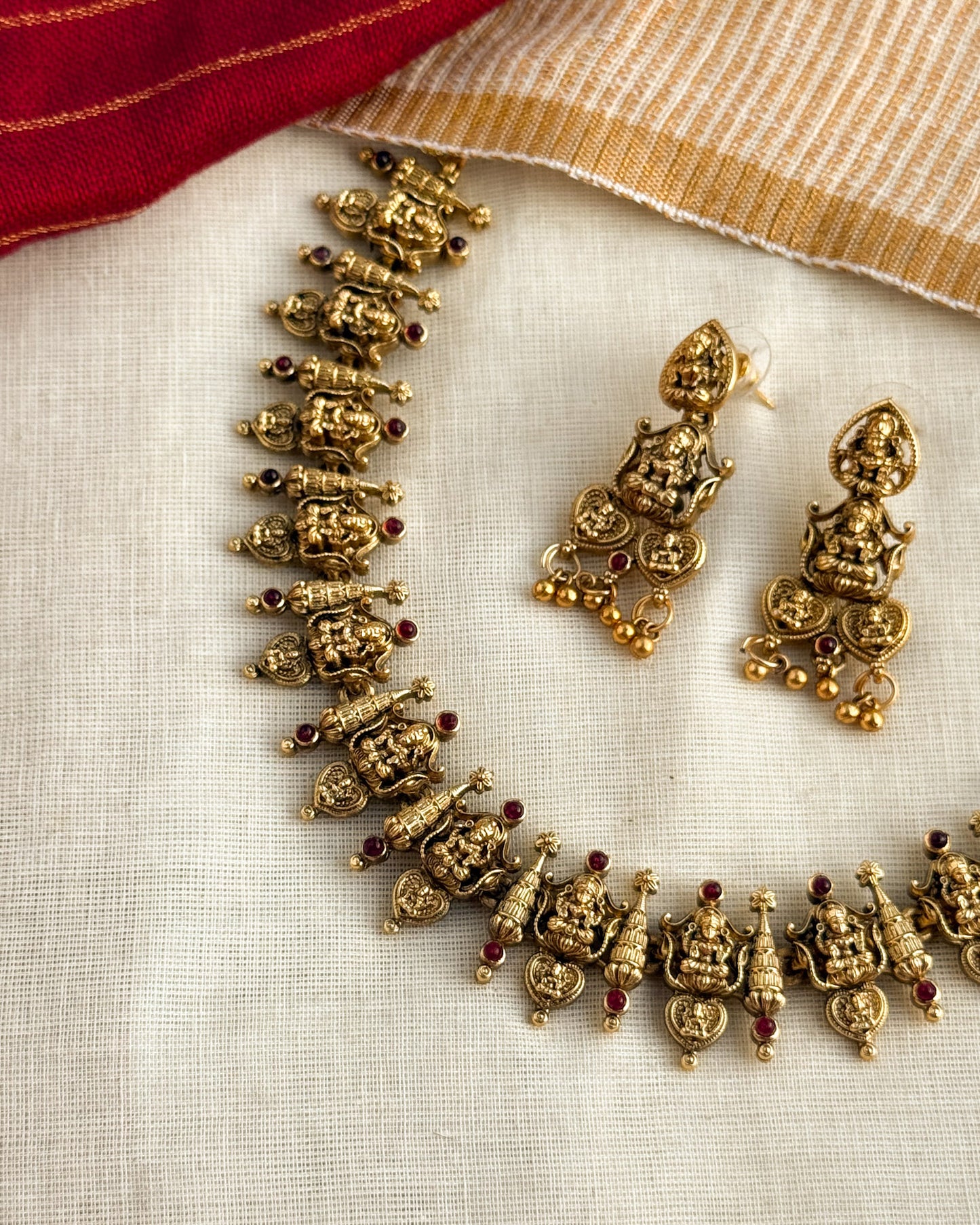 Traditional Temple Necklace Set-AN050