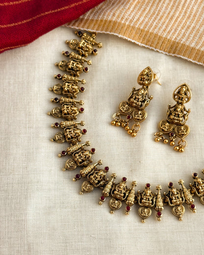 Traditional Temple Necklace Set-AN050