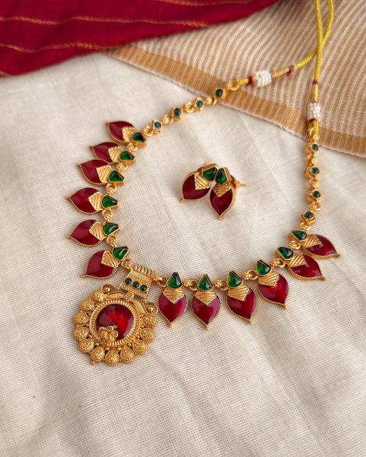 Red Palakka Necklace-AN009