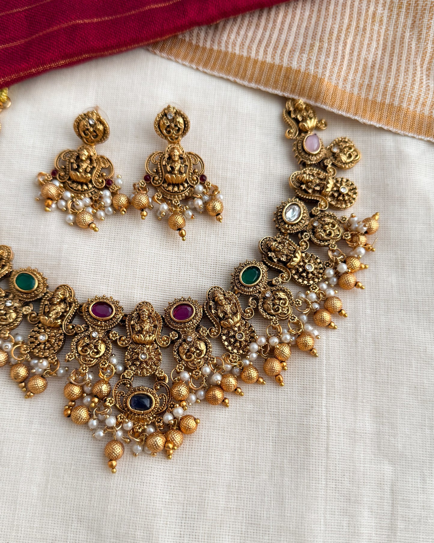 Multigem Semiprecious Necklace-AN041