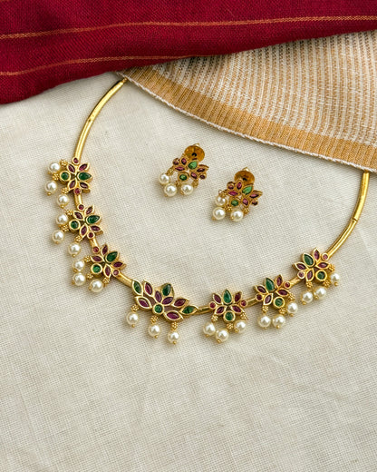 Premium Lotus Hasli Necklace-AN067