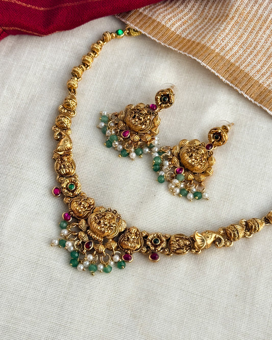 Simple Lakshmi Necklace-AN053