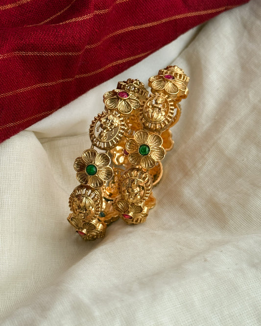 Temple Floral Lakshmi Bangle-AB007