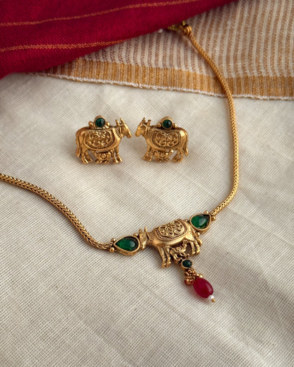 Kamadhenu Auspicious Choker-AN015