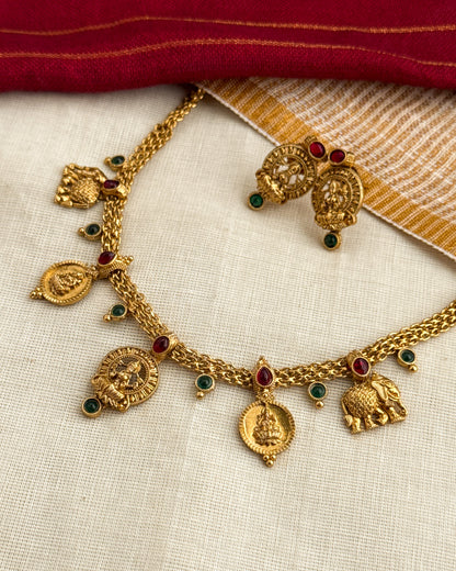 Elegant Coin Haathi Choker-AN075