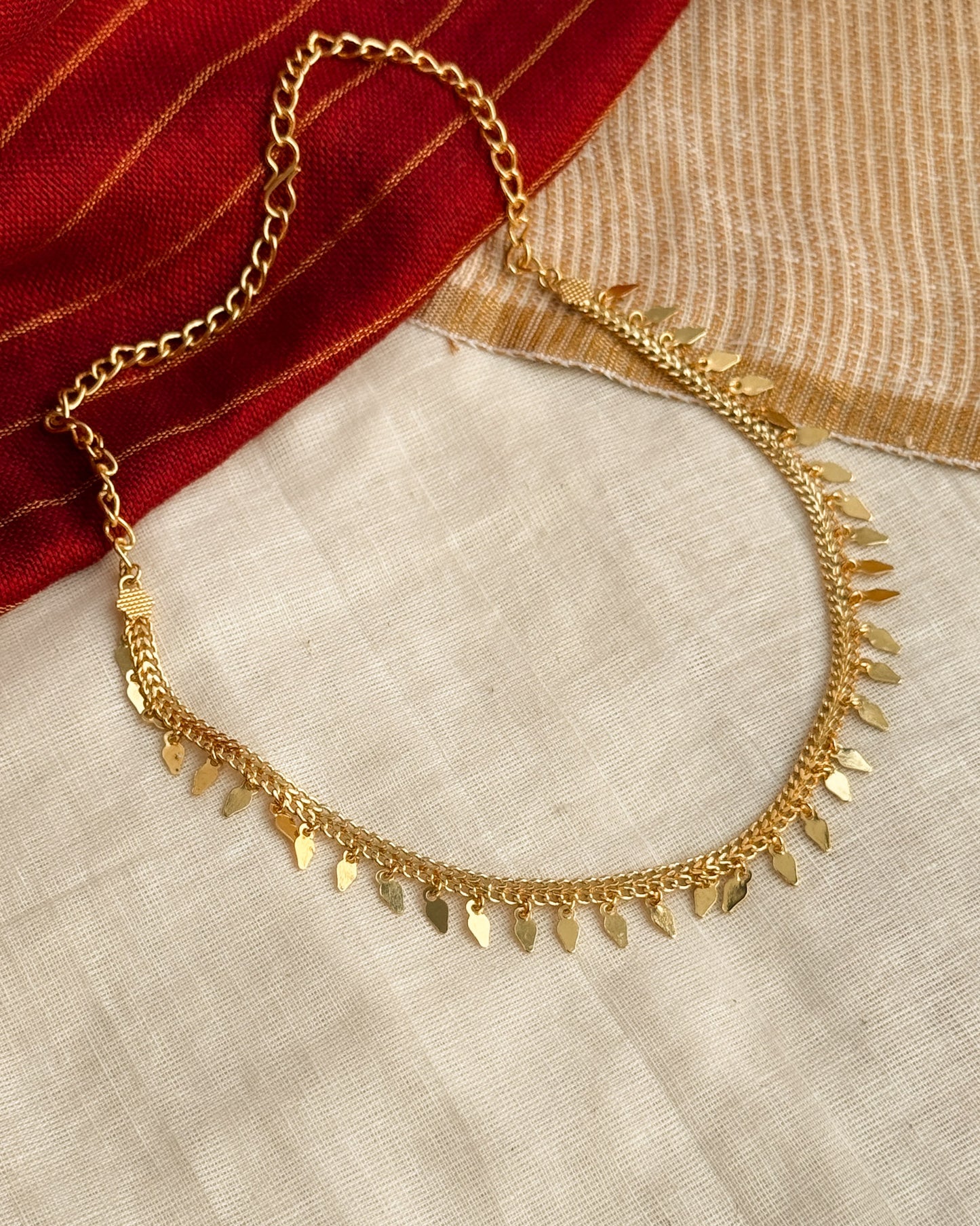 Gold Plated Single Line Ilakkathali-AN070