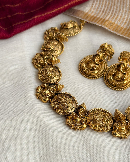 Elegant Haathi-Ganapathy Traditional Necklace