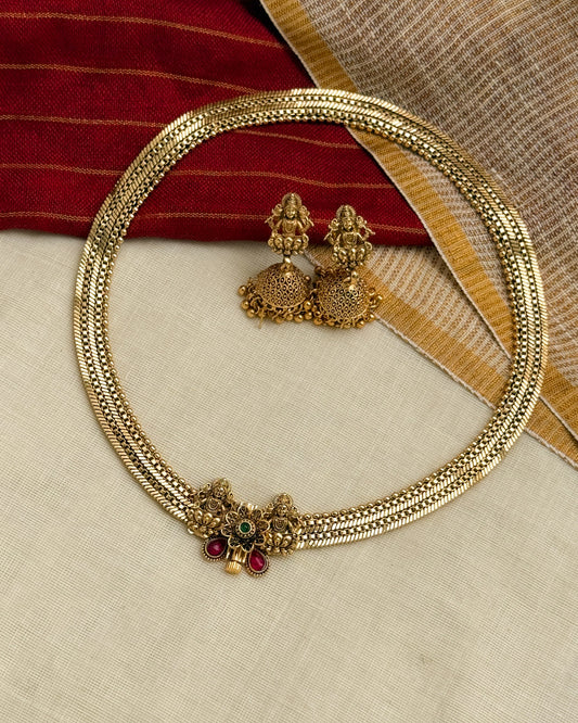Statement Lakshmi Kasavu Necklace-AN031