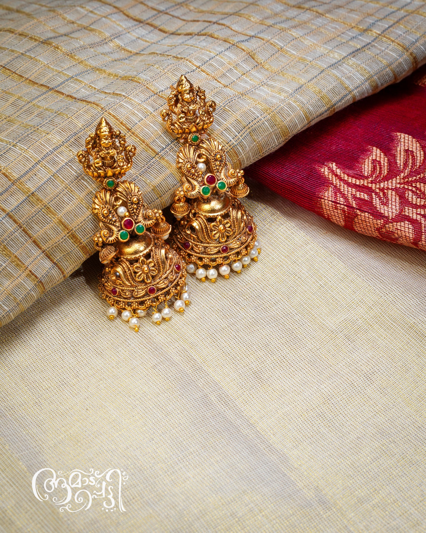 Lakshmi Antique Jhumka Set