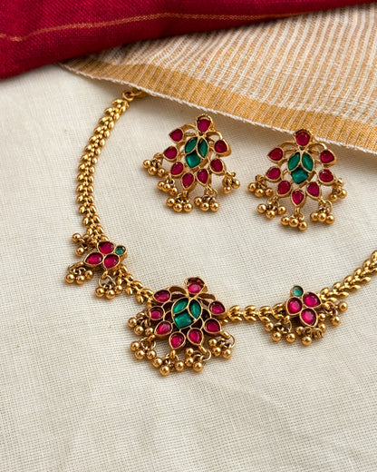 Simple Lotus Necklace-AN058