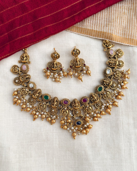 Multigem Semiprecious Necklace-AN041