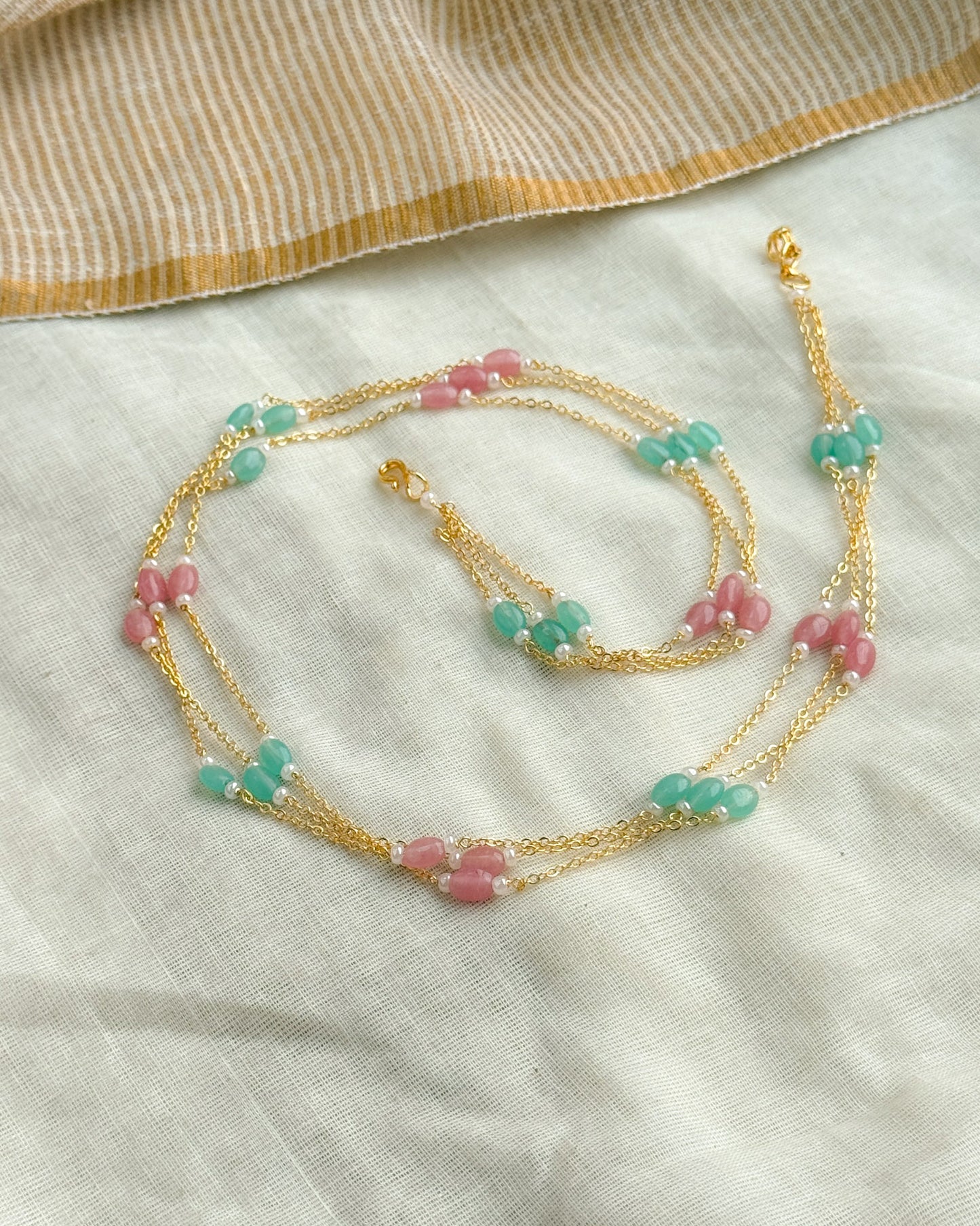 3 Layer Pastel Beaded Chain