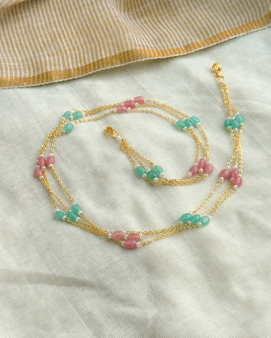 3 Layer Pastel Beaded Chain