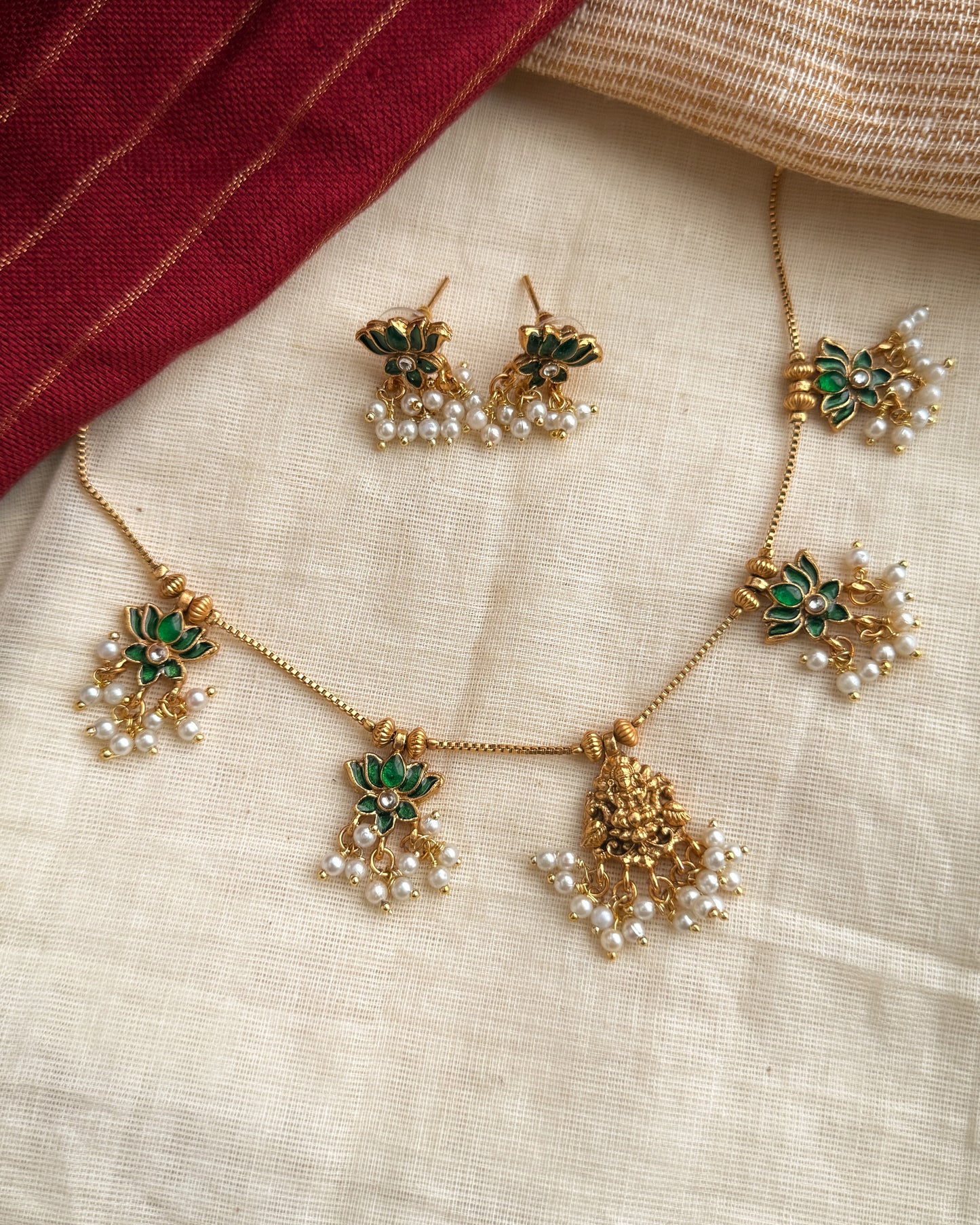 Lotus Multipendant Necklace