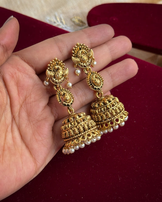 Non Idol Temple Jhumka