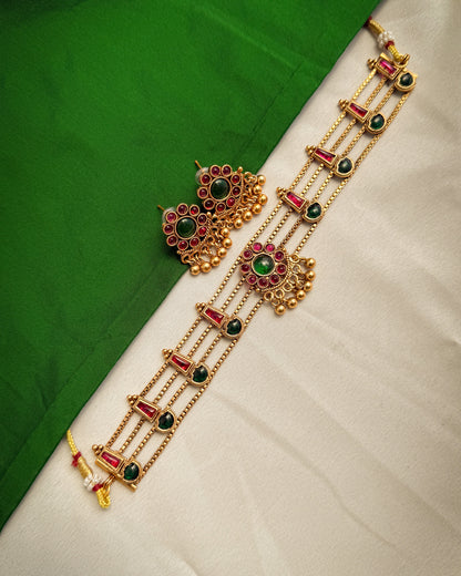 Traditional Four Layer Palakka Choker-AN071