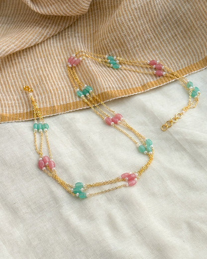 3 Layer Pastel Beaded Chain