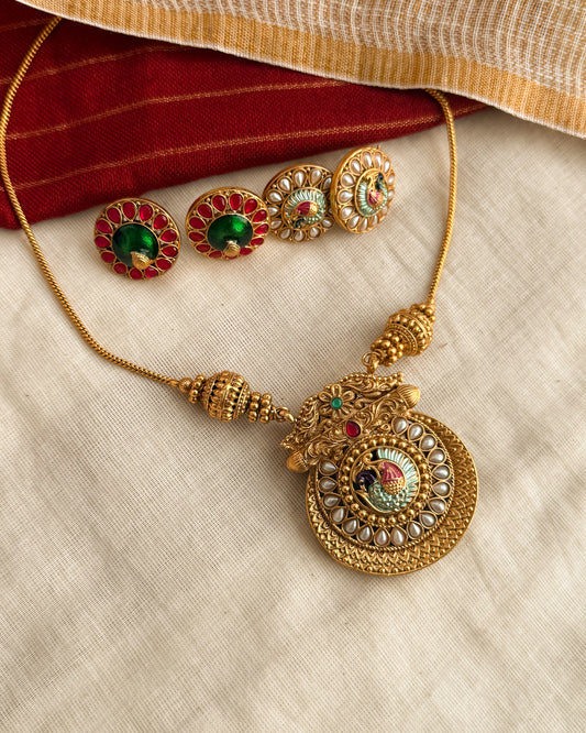 Double Sided Elegant Short Haaram/Necklace-AH010