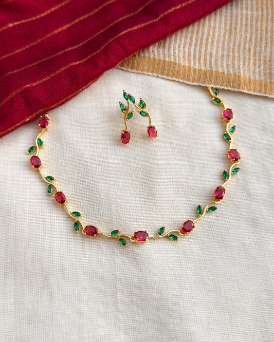 Beautiful Tulip Necklace-AN043