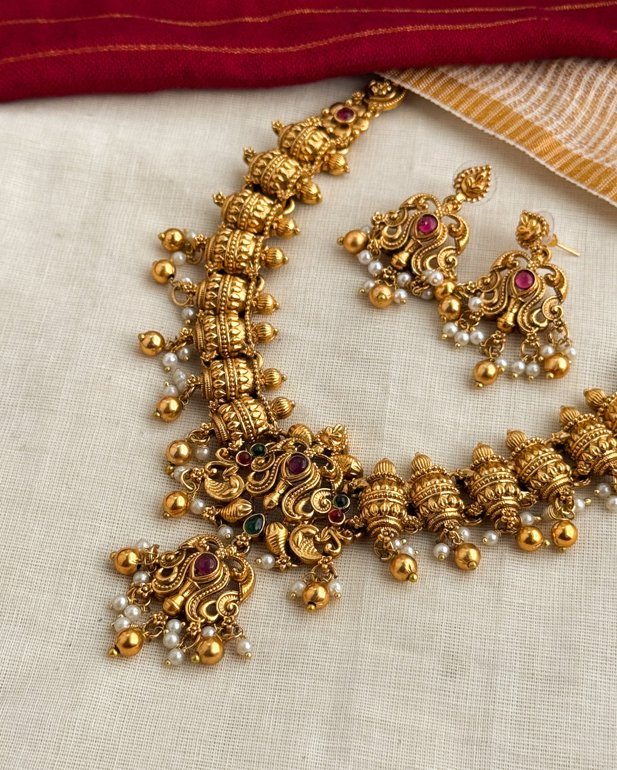 Elegant Non idol Nakshi Necklace-AN085